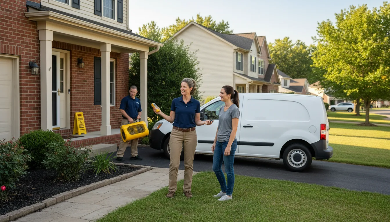 Residential water damage restoration in Center Line, MI